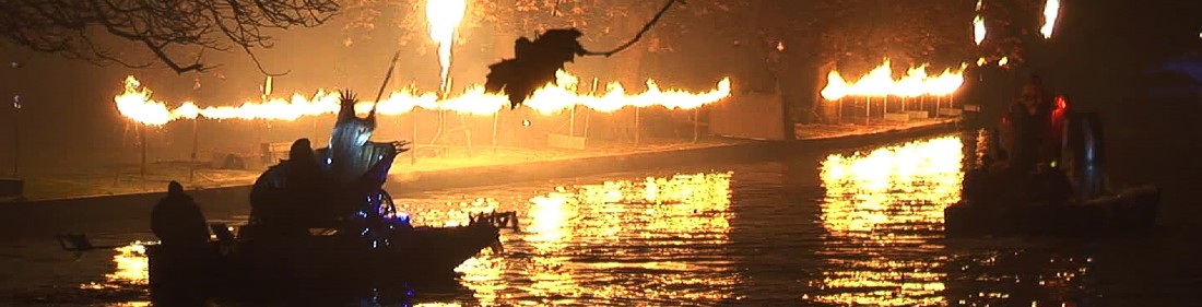 'Narnia' boat fireline at the Bedford Festival of Fire and Light